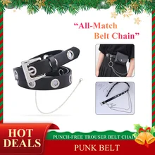 

Punk Waist Belts Women Fashion Waist Pack Pin Buckle Waist Chain Lady Casual Pack Dress Jeans Decorative Uniform Accessories