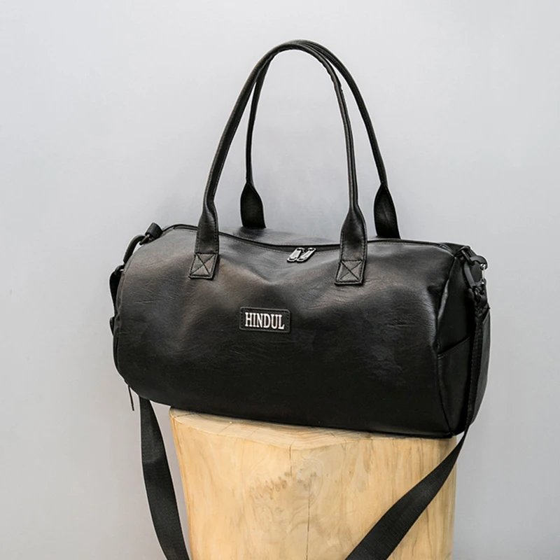 

Fitness Sport Gym Bag Women Men Pu Leather Waterproof Fitness Training Bag With Shoes Compartment Outdoor Travel Luggage Handbag