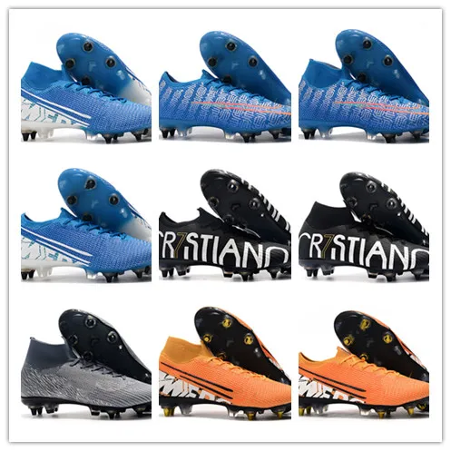 

2019 mens soccer shoes Vapors Fury VII Elite CR7 SE SG soccer cleats Superfly VI Elite SG AC football boots scarpe calci Size