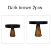 Dark brown 2pcs