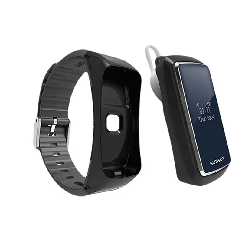 Водонепроницаемый смарт-Браслет Smartwatch фитнес-трекер с Bluetooth микрофоном для спорта