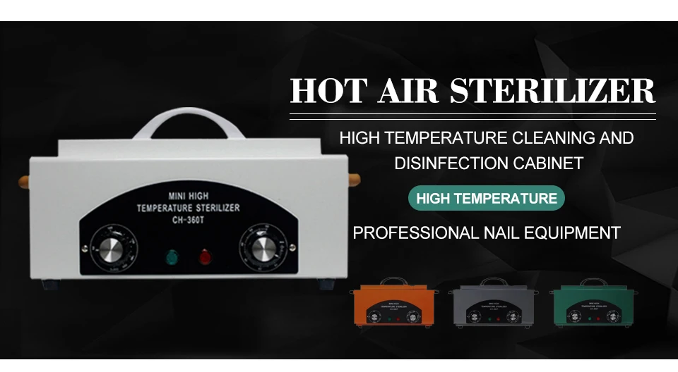 Equipamento da Arte do Unha Navio de ru Calor Seco Alta Temperatura Esterilizador Caixa Portátil Esterilização Manicure Ferramenta Estoque 7 Beleza e saúde