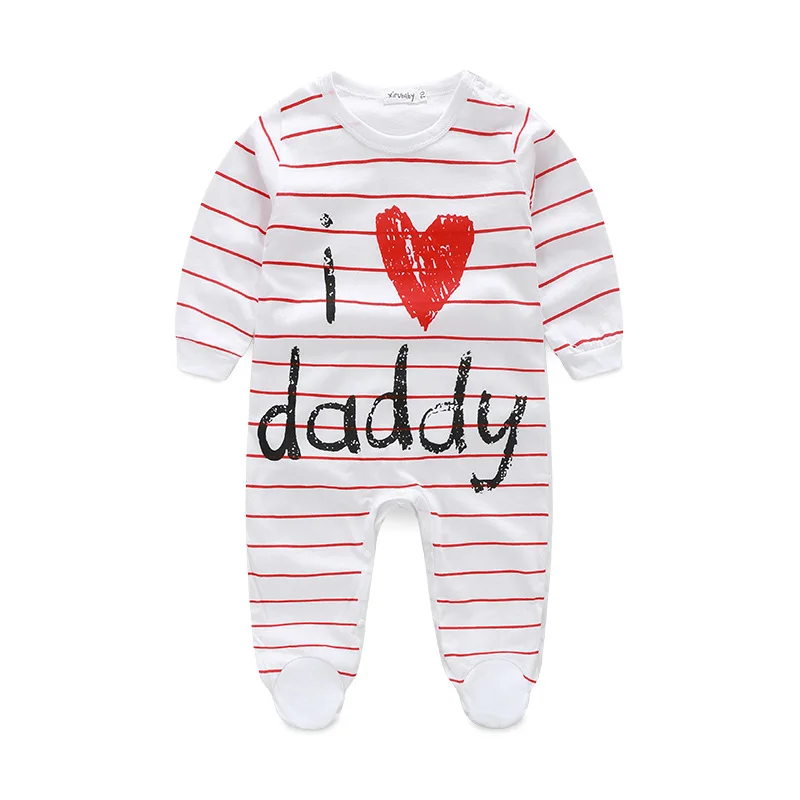 Baby Rompers Newborn I Love Mummy & Daddy Baby Costume Girls Boy Jumpsuit Clothing Spring Romper Body Baby Clothes Bebes