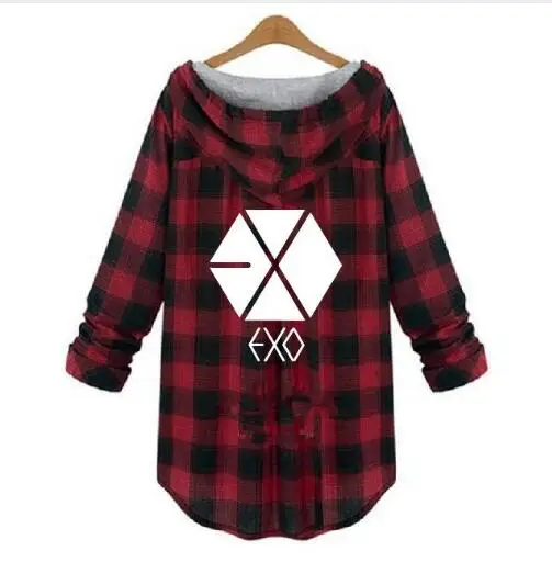 New Kpop exo SEHUN biology hoodie large yards lovers k-pop sweatshirt hood EXO with clothes Kpop streetwear clothes - Цвет: 23