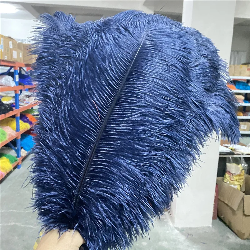 

Promotion Fluffy Navy Ostrich Feather Party 18-20 Inches/45-50cm Jewelry Feathers for Crafts Wedding Diy Plumes Plume