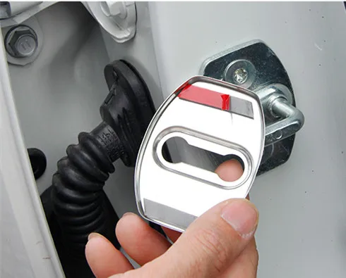 Car Door Lock Cover FLYJ Car Door Lock Car sticker cover Protect Buckle Cover Latch Stop Anti Rust accessories For Toyota scion XA XB XD IQ TC