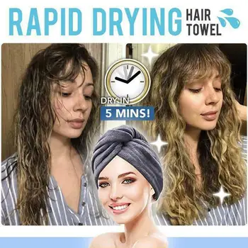 

1pcs Magic Microfiber Hair Fast Drying Dryer Towel Bath Wrap Hat Quick Cap Turban Dry Bath Towel Soft Shower Cap Hat