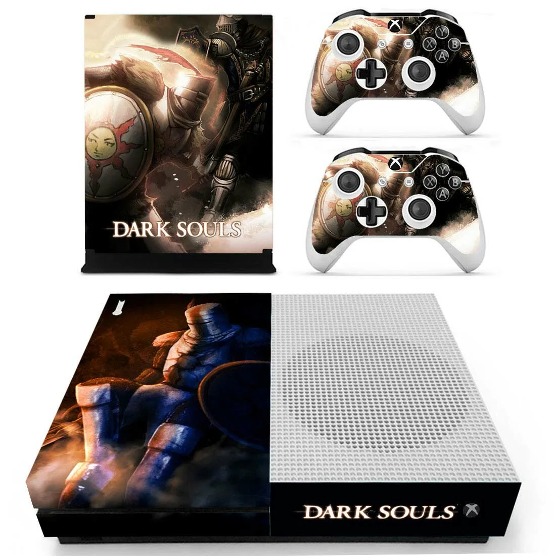 Dark Souls стикер s для Xbox One S виниловые наклейки на кожу наклейки Pegatinas для Xbox one тонкая консоль и два контроллера шкуры