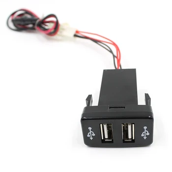 

Lighters Phone Chaegers Car 12v 5v 3.3a Dual Usb Ports Dashboard Mount Charger For Toyota Vigo Quick Charging D2