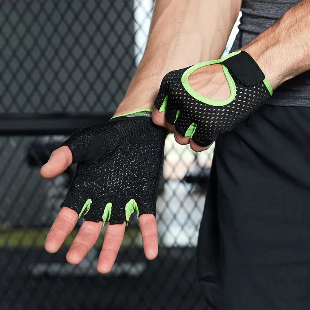 Велосипедные перчатки Фитнес перчатки на пол пальца Спортивные Перчатки противоударный велосипед перчатки велосипедные перчатки для MTB для мужские Для женщин спортивные L6