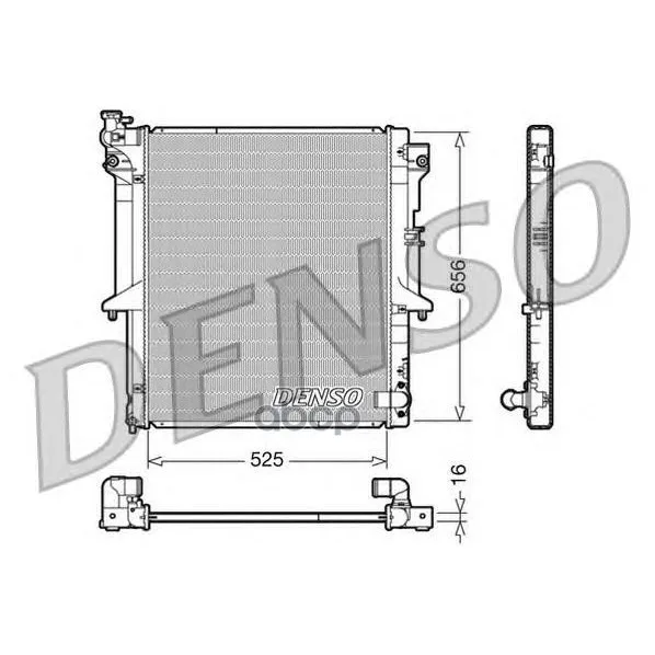 Радиатор Системы Охлаждения Mitsubishi L 200 Iv(K_4t) Denso арт. DRM45017