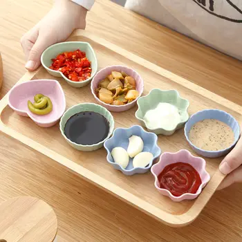 

4 Pcs Assorted Seasoning Small Clip Seasoning Dish Multi-purpose Sugar Salad Tomato Paste Kitchen Small Plates Soybean Dish