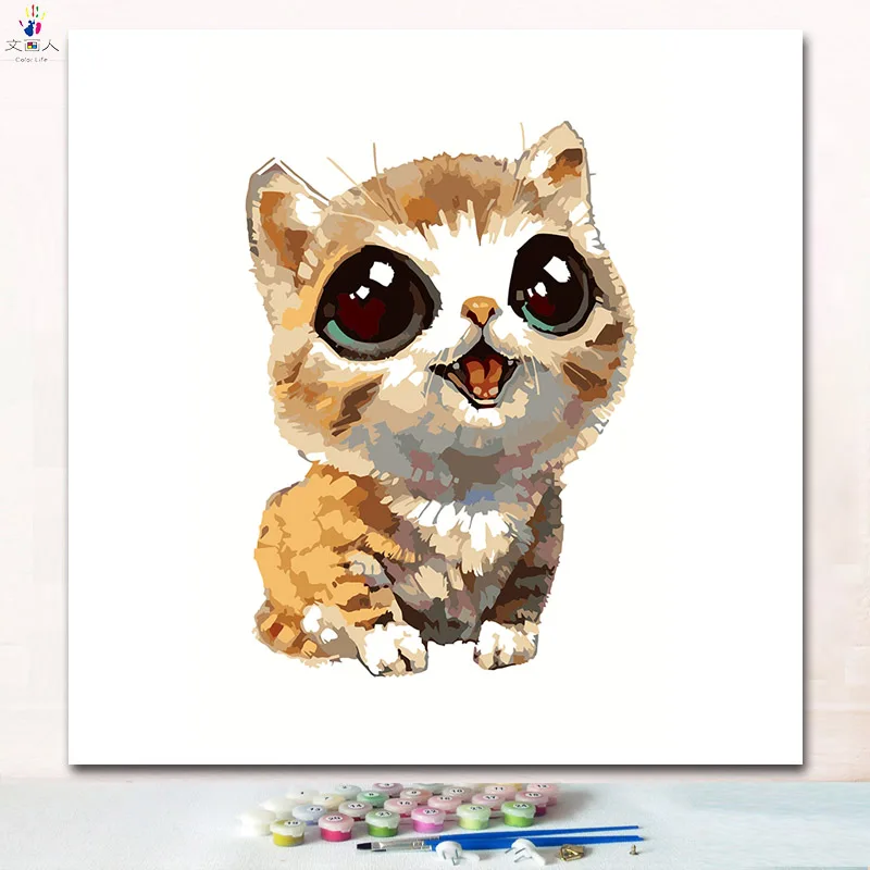 Dig eyes картина с кошками картины по номерам красками цвета животных холст