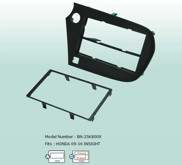 

Car Fascias Stereo Radio Audio Panel Navigation Frame Dash Kit For Insight 2009 2010 2011 2012 2013 2014 2015 2016