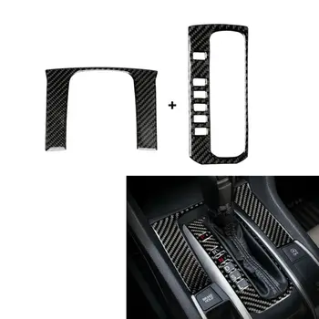 

Car Gear Shift Trim 2Pcs Decor Cover Sticker For Honda Civic 10-19 2016-2019