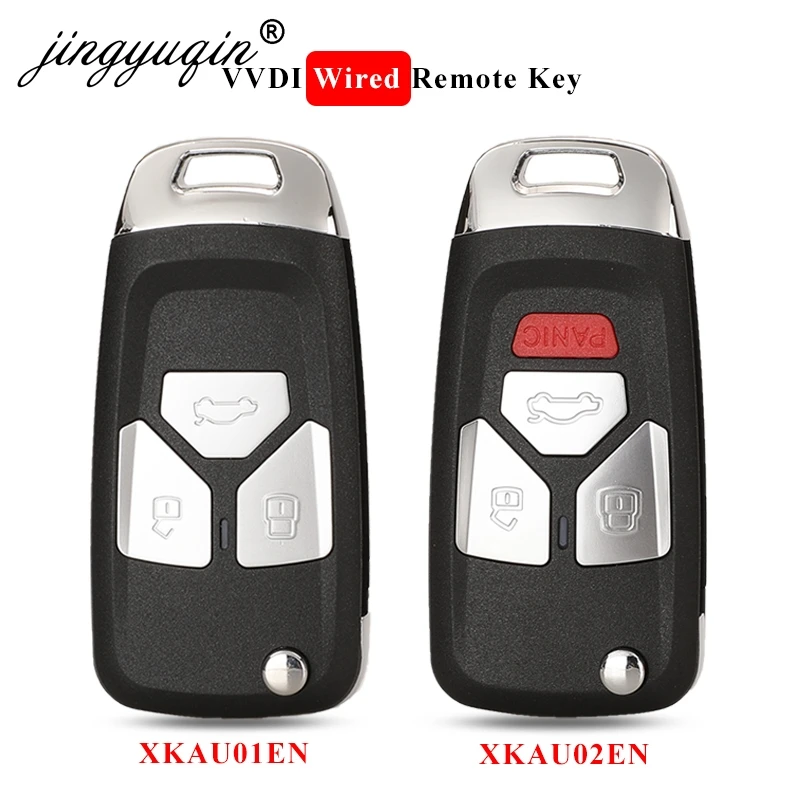 JINGYUQIN XHORSE VVDI FLIP KEY UNIVERSAL WIRED REMOTE KEY XKAU01EN / XKAU02EN KEY FOR AUDI TYPE WORK FOR VVDI TOOL