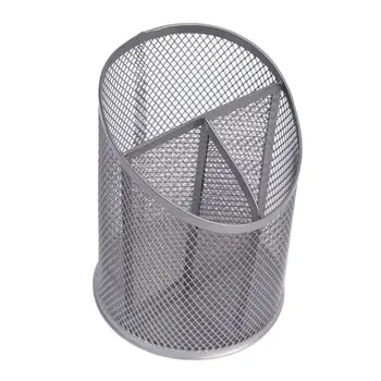 

Multifunctional Metal Mesh Desk Pen Pencil Holder Organizer Container Stationery W91A