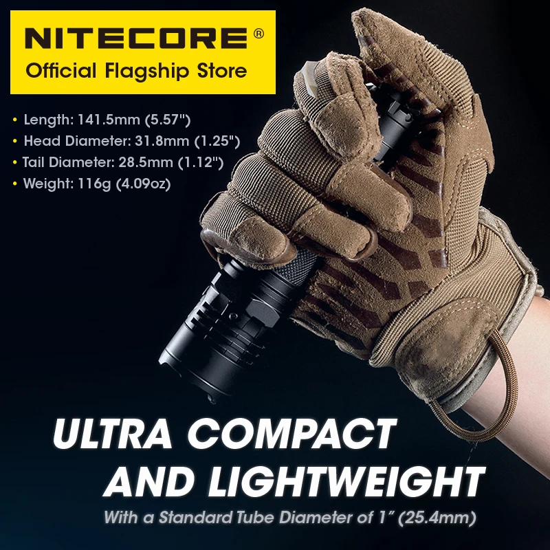 NITECORE P20iX USB-C 충전식 손전등 슈퍼 밝은 군사 전술 손전등 4000 루멘 5000mAh NL2150HPi 배터리