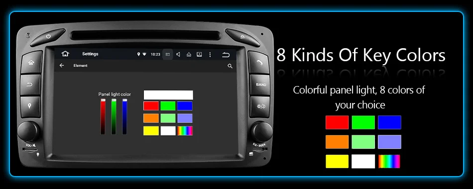 Discount Eunavi 2 Din Android 9.0 Car DVD Radio Player car stereo gps navi For Benz W203 W208 W209 W210 W463 Vito Viano with wifi bt swc 22