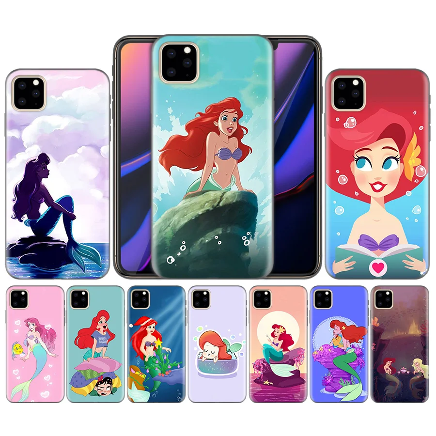 

Silicone Phone Case Cover For iphone XR XS Max X 7 8 6 6S Plus 11 11Pro Max 5 5S 5C SE 7Plus 8Plus Ariel Little Mermaid Case