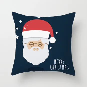 

Nanacoba Short Plush Christmas Cushion Cover Santa Claus Snow Deer Letter Pillow Cover Home Sofa Decorative Pillowcase