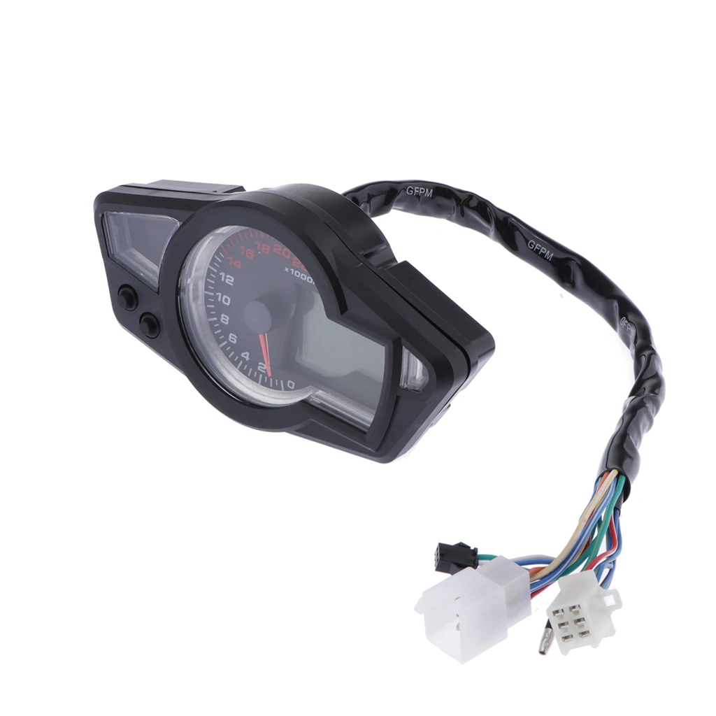 Цифровой светильник для мотоцикла, ЖК-дисплей, спидометр, одометр, тахометр