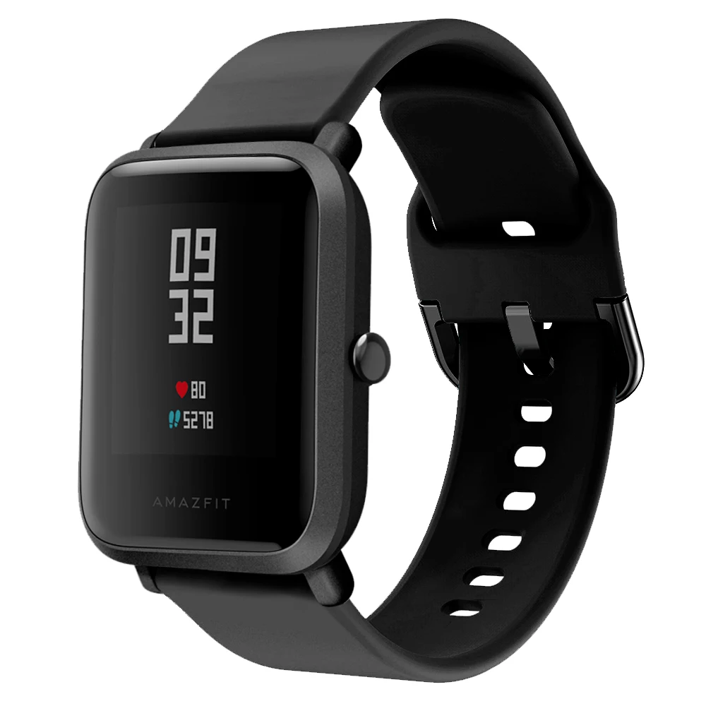 Силиконовый ремешок браслет для Huami Amazfit ремешок Bip Watch Band 20 мм для Xiaomi mijia quartz Garmin Forerunner 645 Vivoactive 3