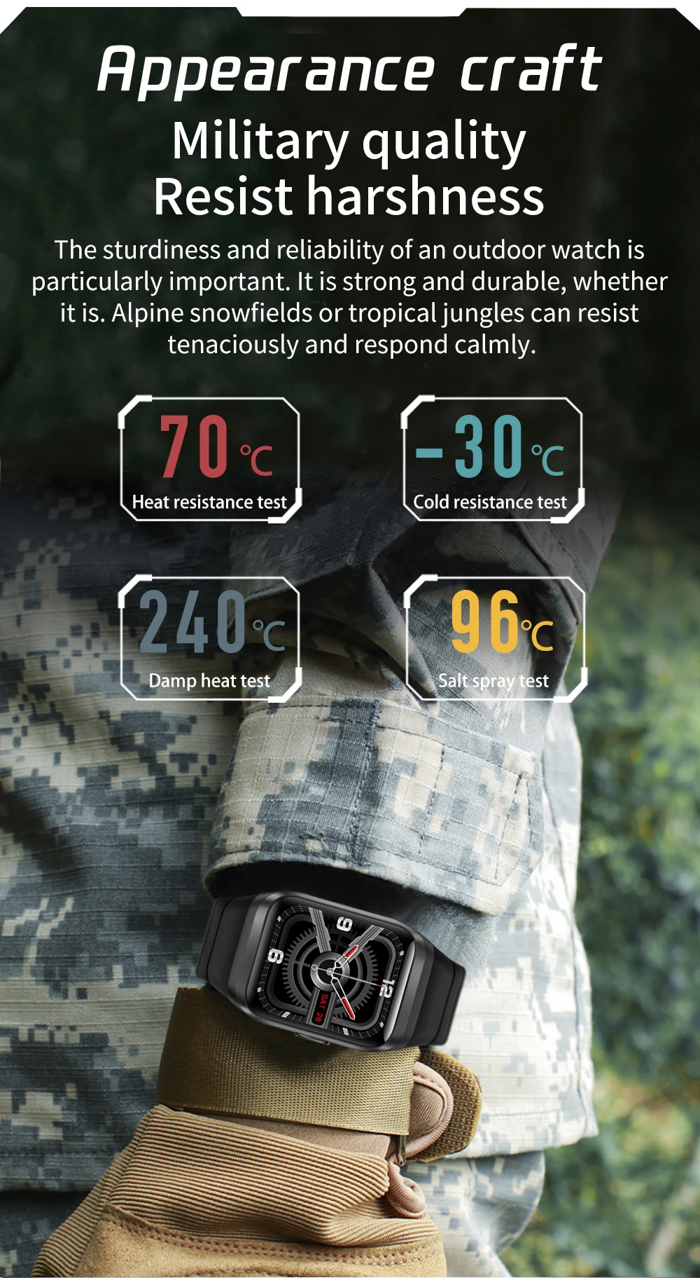 Outdoor Watch with GPS Military Resist Hashness