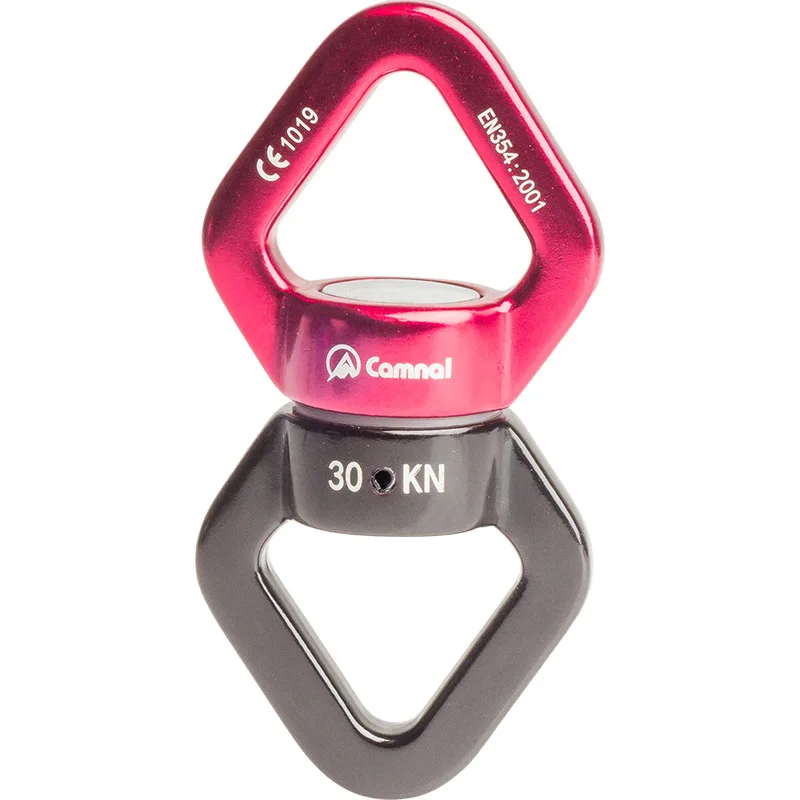 Rope Swivel Connectors Outdoor Rock Climbing Universal Rotator 30KN Aluminum Alloy 8 Shape Safety Rotational Downhill Connector