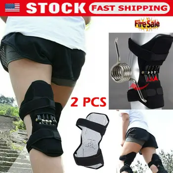 

1 Pair Power Leg Knee Pads Power Elbow & Knee Pads Joint Support Knee Pads Spring Force Outdoor Activity Patella Boosters
