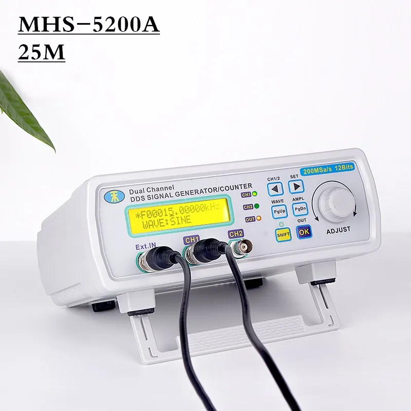 

DDS Dual-channel Digital Signal Generator Function Generator Frequency Generator Arbitrary Waveform 25MHz MHS5200A