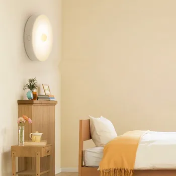 

LED Sensor Night Light Dual Induction PIR Infrared Motion Sensor Lamp Magnetic Infrared Wall Lamp Bedside Cabinet Stairs Light
