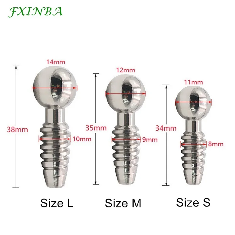 FXINBA Stainless Steel Urethral Sound Dilator Male Penis Plug Threaded Urethra Catheter Stimulator Adult Sex Toy For Men Gay