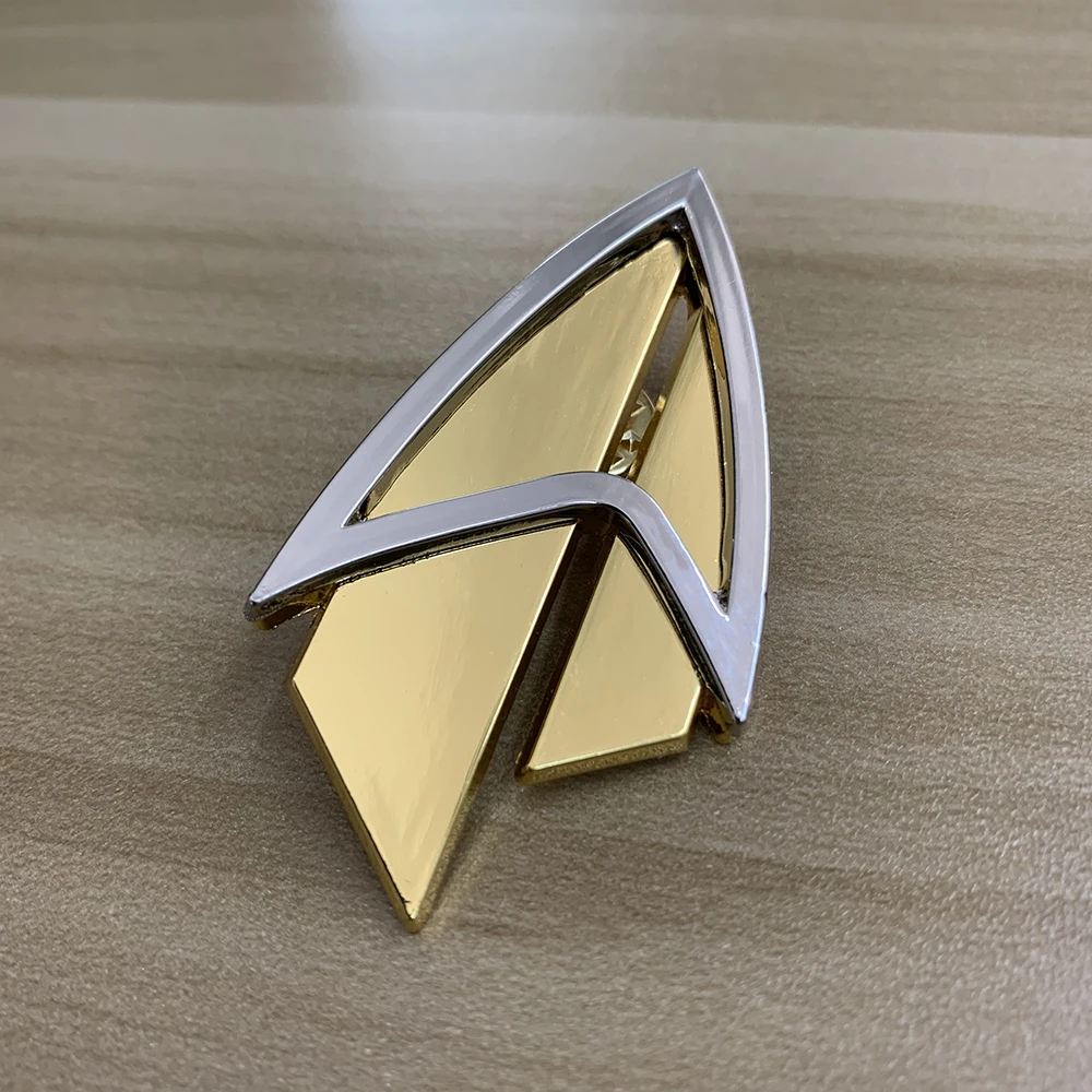 Star Trek:TNG The Next Generation Fleet Admiral Pair of Metal Collar Pins 