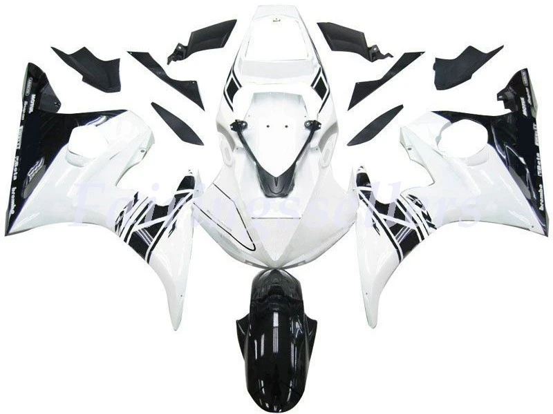 Новые ABS Пластиковые обтекатели подходят для Yamaha Обтекатели YZFR6 2003 2004 2005 обтекатель кузова YZF R6 03 04 05 на заказ черный белый
