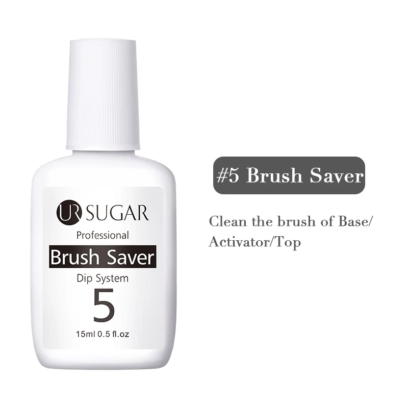 5 Brush Saver Ur Sugar 5 мл флуоресцентный 3 в 1 Dip порошок для ногтей акриловая пудра для вырезания наращивание ногтей натуральный сухой без лампы - Цвет: 5 Brush Saver