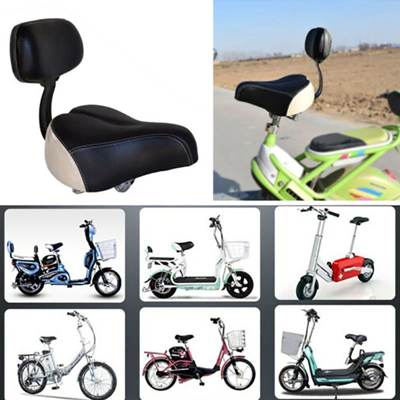 Details about   Mountain Bike Bicycle Saddle Seat Pad Tricycle W/ Back Rest Wide Comfortable US 
