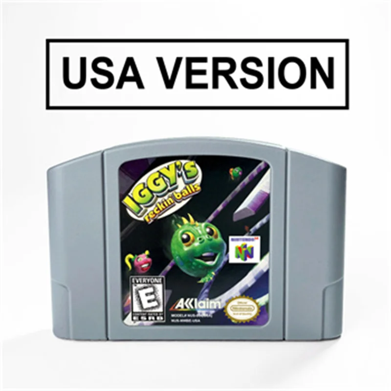 Мячи Iggy для игрового картриджа 64 бит американская версия формат NTSC | Электроника