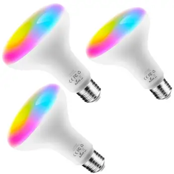 

Intelligent WiFi Voice Control RGB Energy Saving Dimming LED Bulb Multicolor Smart Light Bulbs E27/E26/B22 Lamp Head colorful