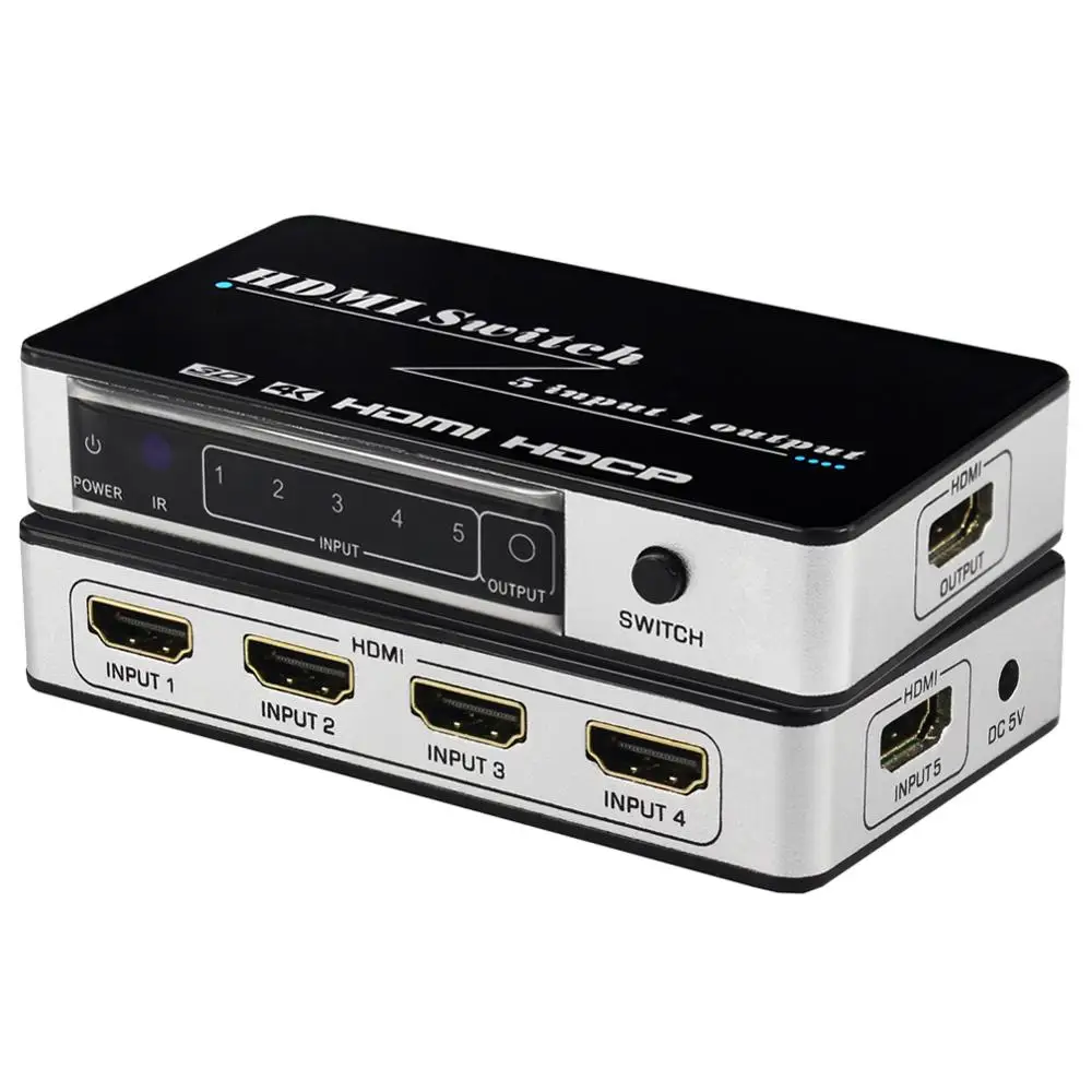 Переключатель HDMI 5x1 4K @ 30 Гц переключатель на 5 портов Ultra HD 3D ИК пульт