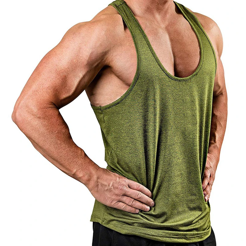 

2019 New Men Gym Muscle Sleeveless Shirt Tank Top Bodybuilding Fitness Workout Vest M-3XL Sports Vest Musle Shape Deep O Neck