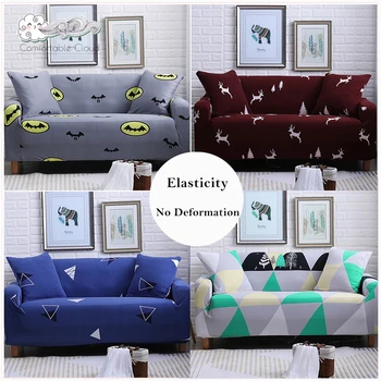 

Printed Elastic Sofa Cover for Living Room Universal Stretch L-shape Sectional Corner Sofa Couch Cover Slipcovers 16 Styles