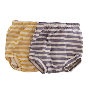 

Facejoyous Infant Kids Baby Boy Striped Shorts Cotton High Waist Pp Shorts Children Girls Bloomers 0-24M