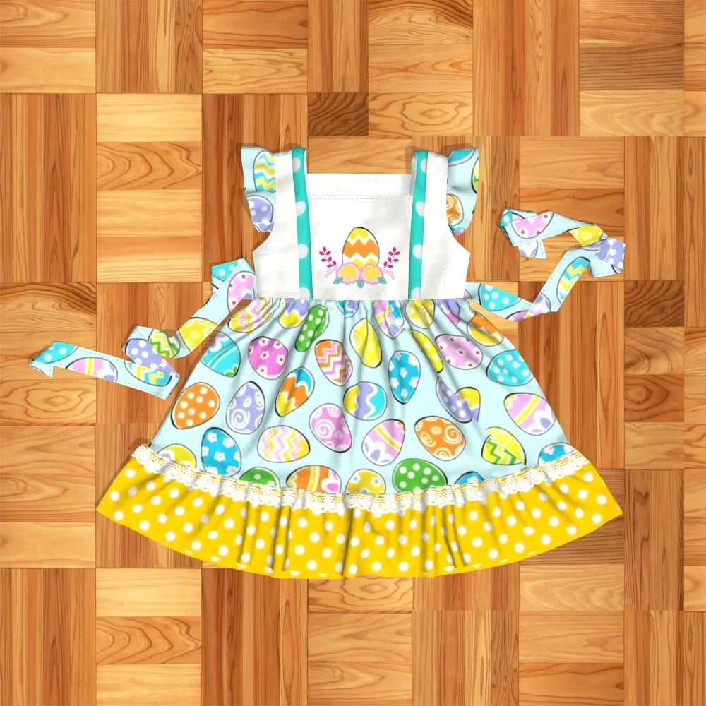 

Easter Dress Girl shorts Sleeves Clothing Free Shipping Cute Girls Princess Party Dress