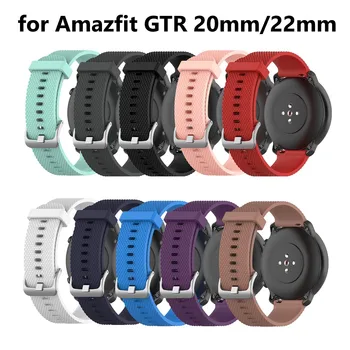 

Colorful sports strap Silicone textured strap replacement wantch band for Amazfit GTR women men watch wristband 42/47mm