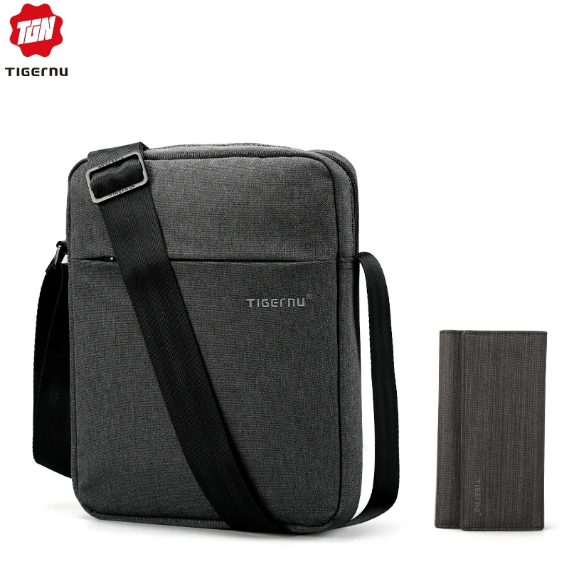 Tigernu Shoulder Bag Set for Men Splashproof with Wallet Crossobody Messenger Bags Purse for Teen Boys Shockproof Sling Bag