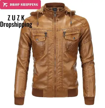 

Drop ShippingFashion Men's Winter Leather Jackets Faux Jacket Slim Coats Men Thick Warm Sheepskin Jacket For Men ,size 2xl-5xl