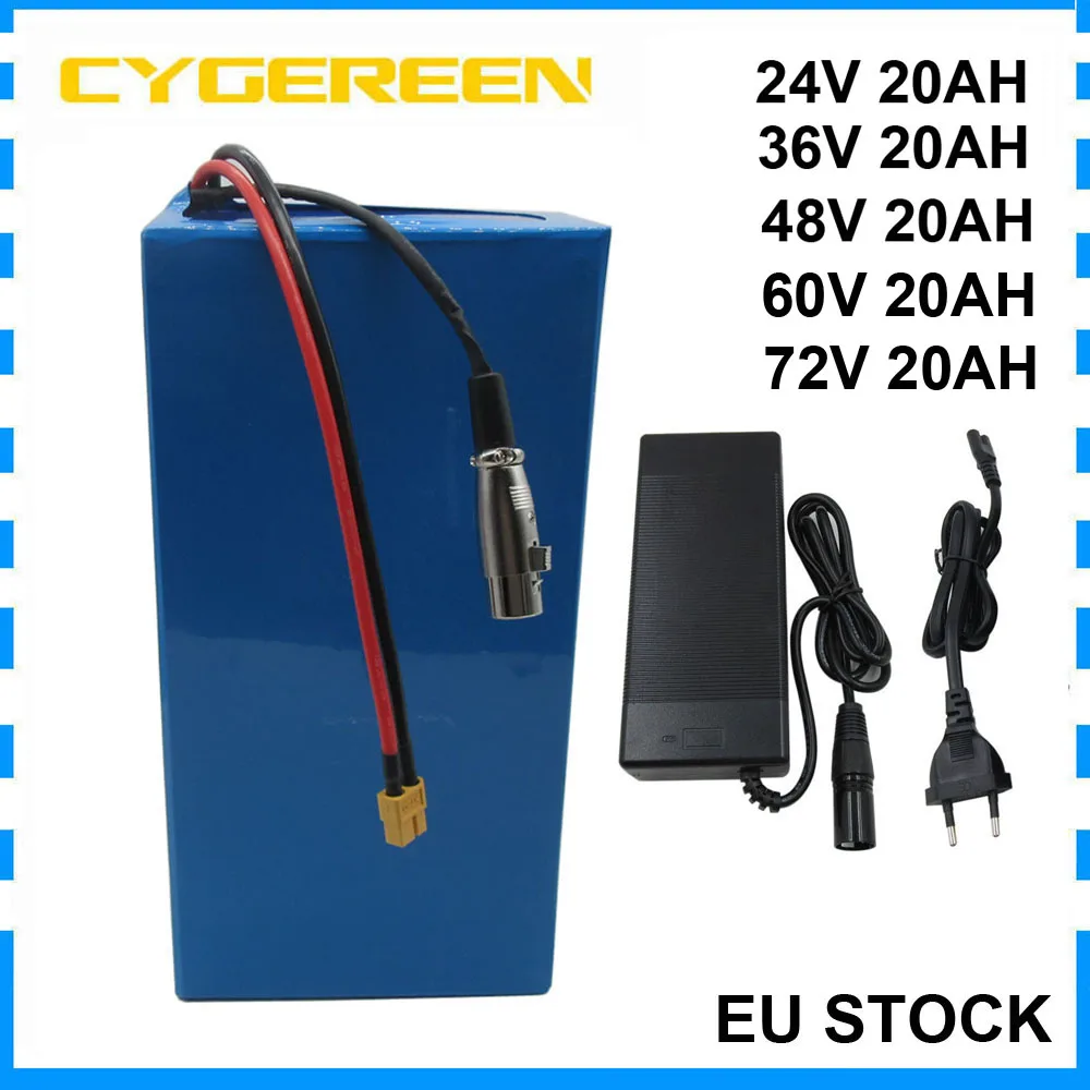 24V 36V 48V 60V 72V 10AH 15AH 20AH Lithium ion Ebike Battery Pack XT60 48 V 13S 18650 Li-ion Electric Bike Scooter Batterie Akku | Спорт и