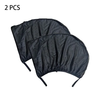 

2pcs Portable Cover Adjustable Practical Mesh Visor Auto Accessories UV Protection Side Window Car Sun Shade Folding Exterior