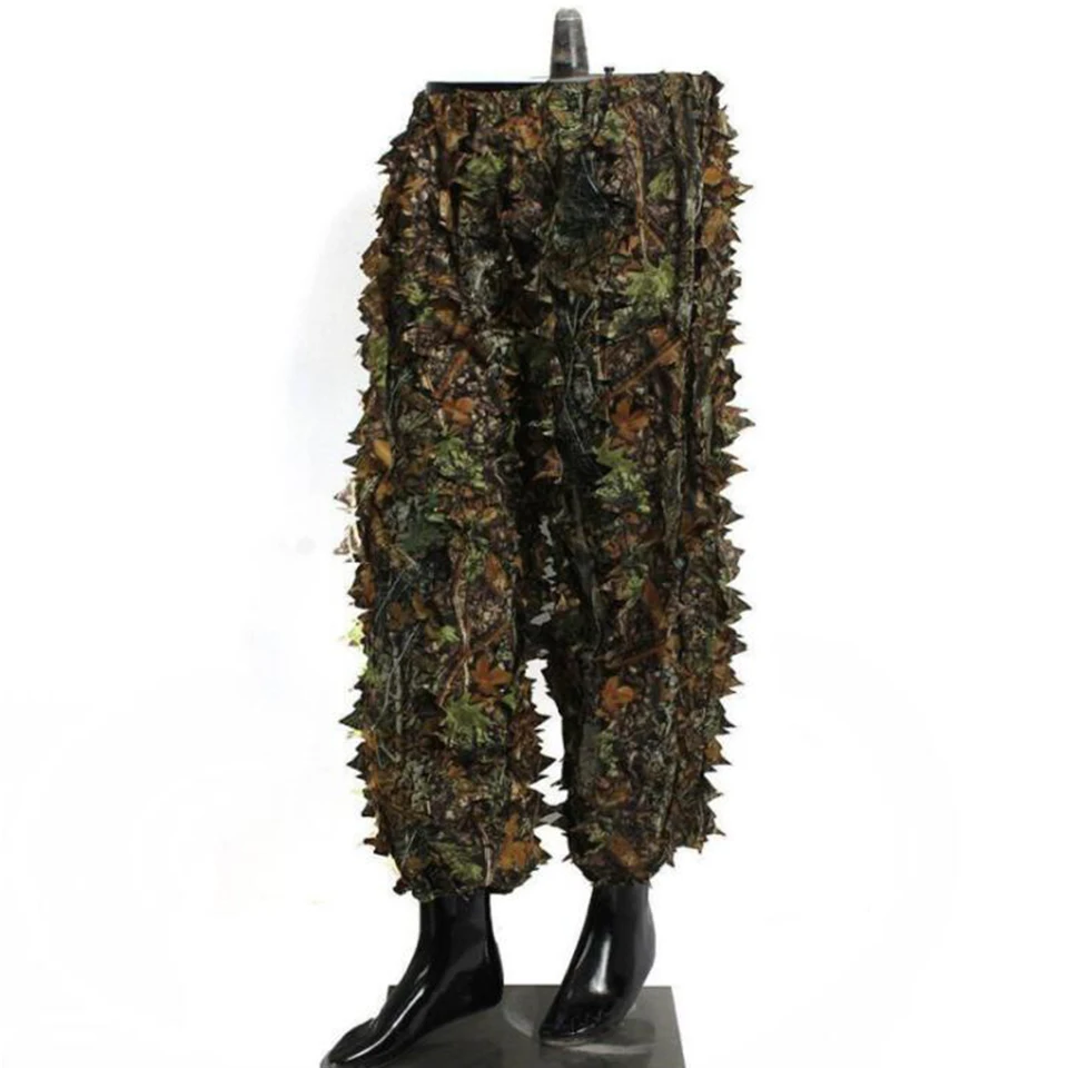 Ghillie Костюмы охотничья одежда 3D Кленовый лист бионический дикарь-Снайпер birdwatch камуфляжная форма для страйкбола одежда куртка и брюки